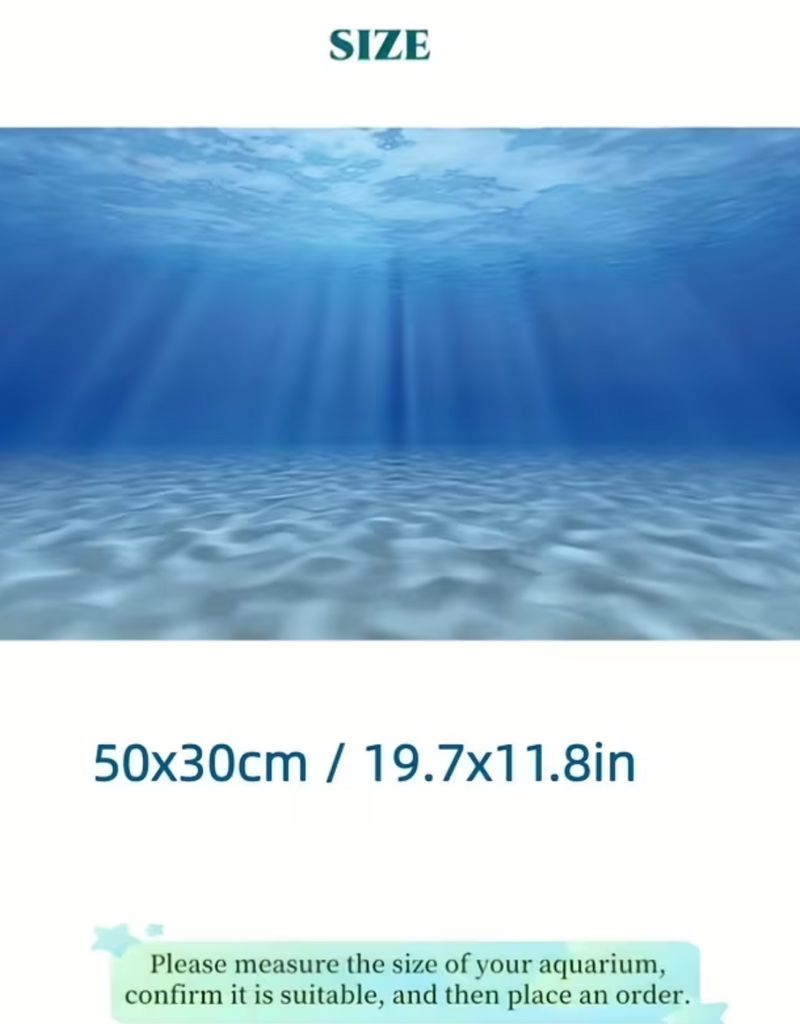 Temu Aquarium Background - Sunny Beach - 19.7x11.8in