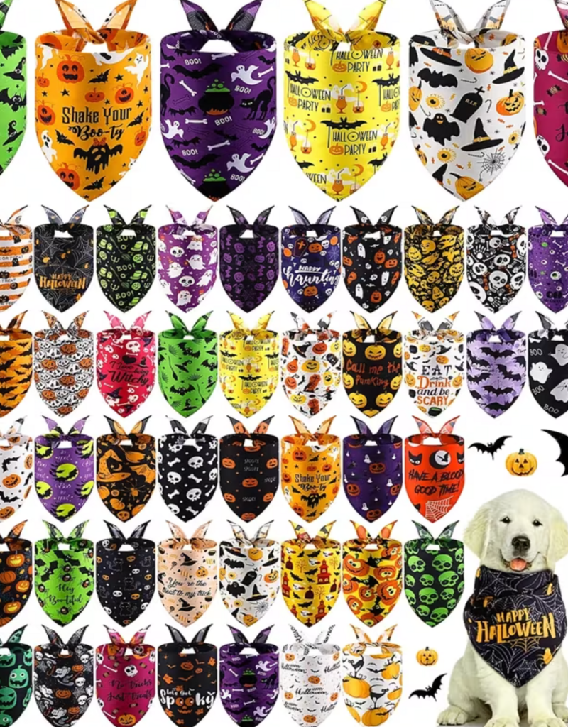 Temu Assorted Halloween Dog Bandanas - 1pc