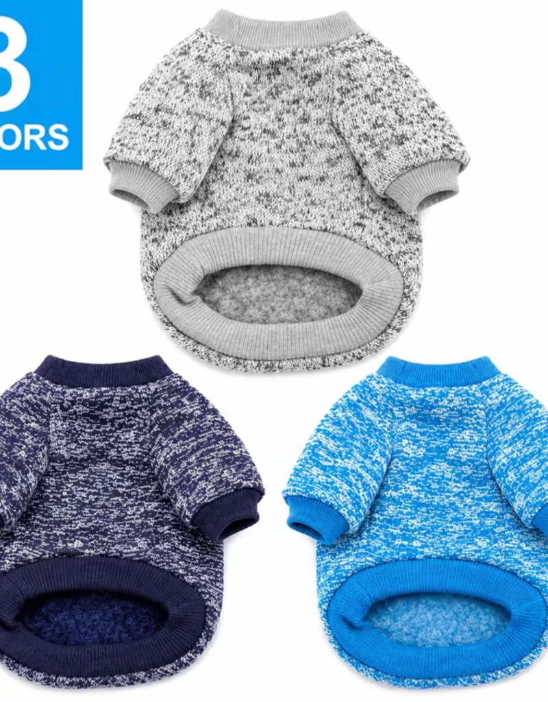 Temu Pet Sweater - Assorted Heather Colour - Large 1pc.