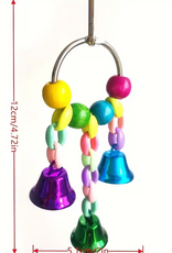 Temu Hanging 3-Bell Pendant Bird Toy 1pc.