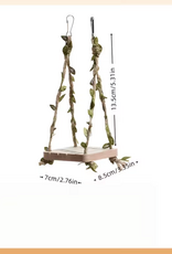 Temu Bird Swing with Rope & Leaves