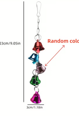 Temu Hanging 5-Bell Bird Toy 1pc.