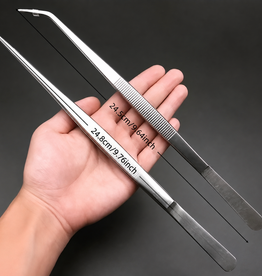 Temu Stainless Steel Feeding Tongs - Cruved 9.64in - 1pc