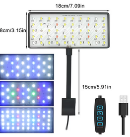 Temu USB Aquarium LED Light Full Spectrum Aquatic Plant Grow Lamp - 7.09in