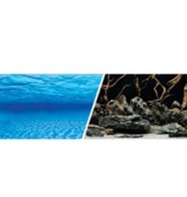 Marina Marina Double Sided Aquarium Background - Sea Scape/Natural Mystic - 24" x 1ft