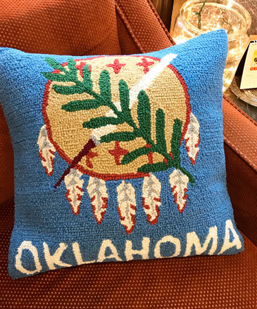 Peking Handicraft Oklahoma Flag Pillow