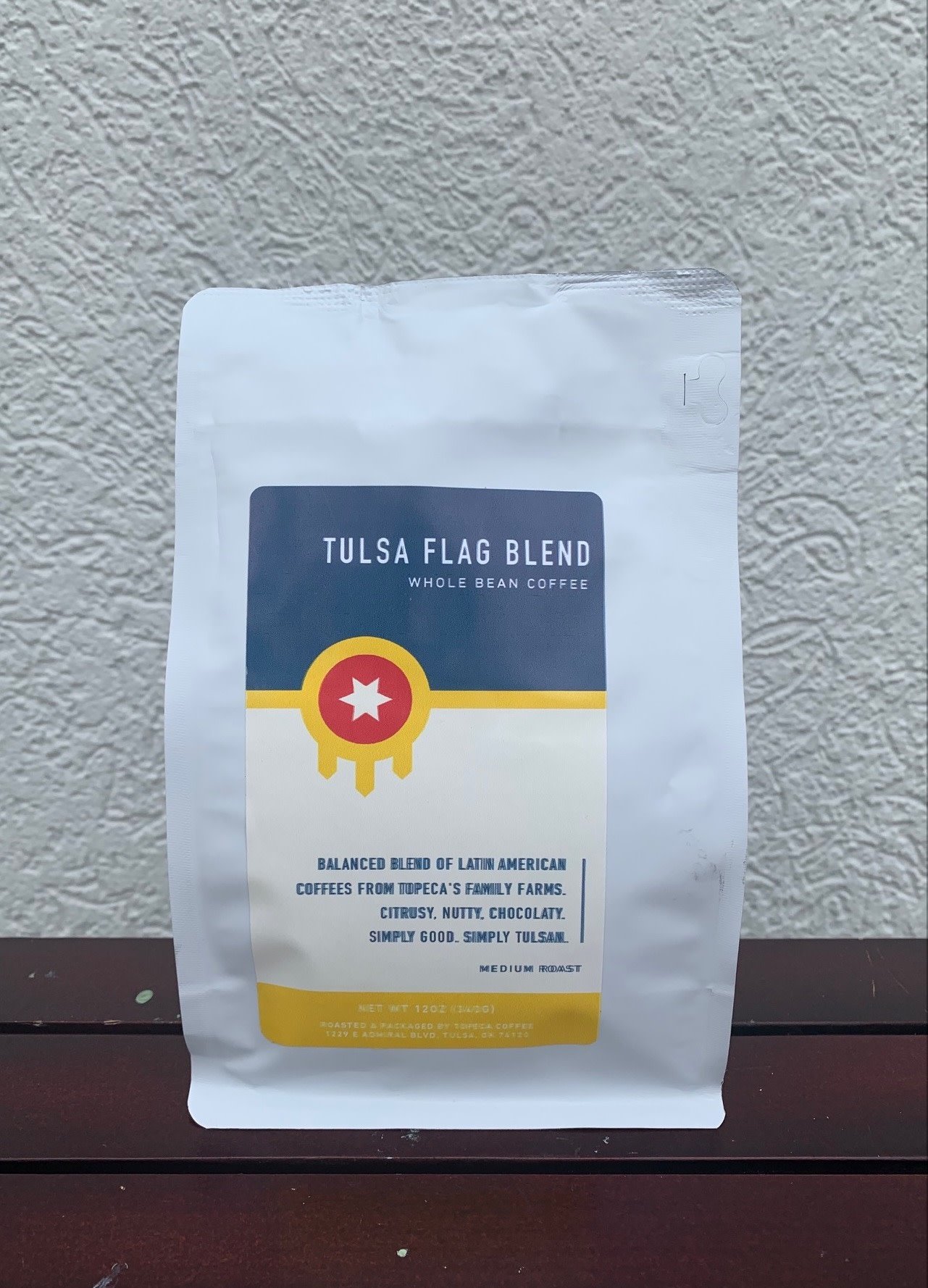 Topeca Topeca Whole Bean Coffee Tulsa Flag Blend 12oz.