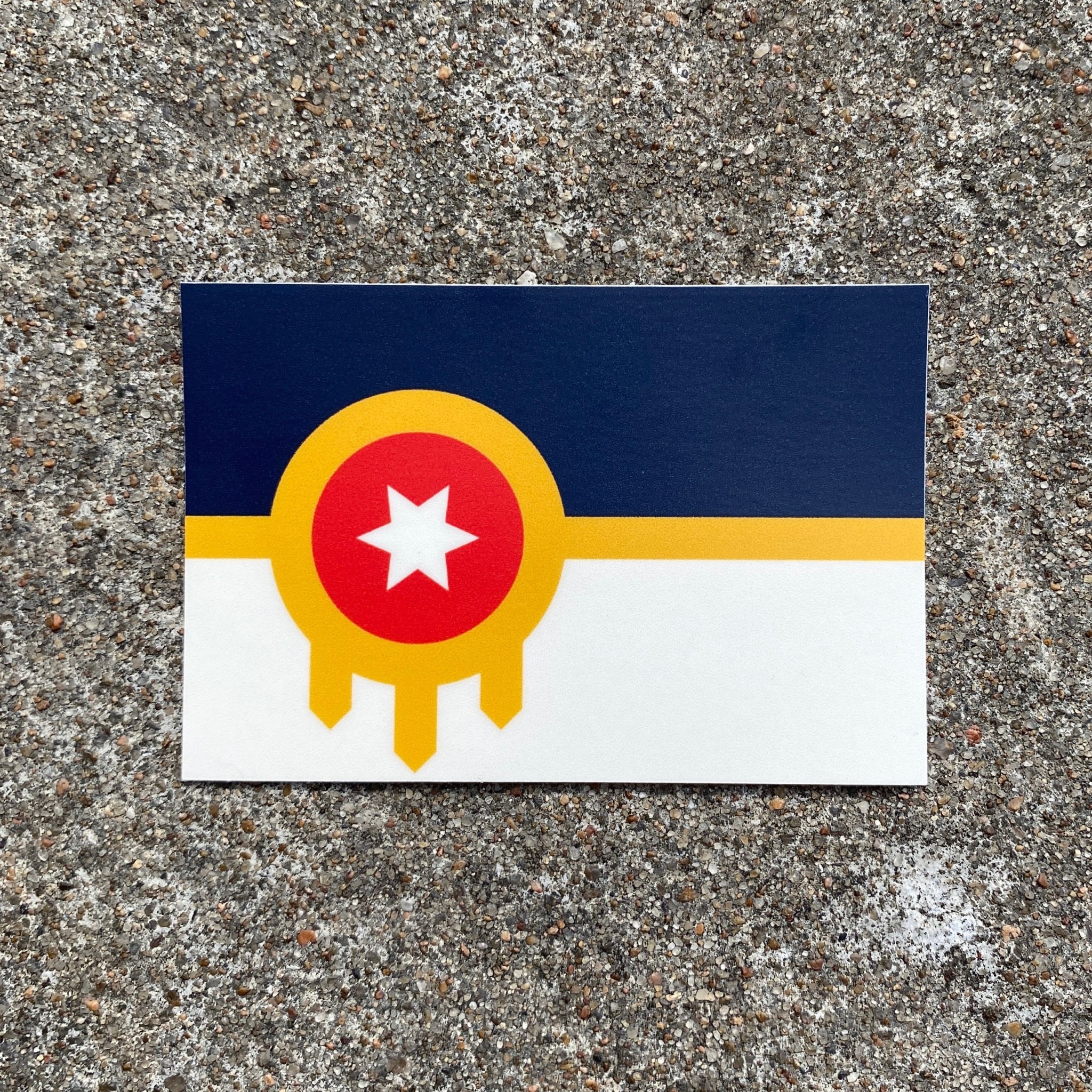 Ida Red Tulsa Flag Sticker Large