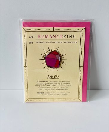 Emily McDowell Studio Gem Card and Enamel Pin Set- Romancerine