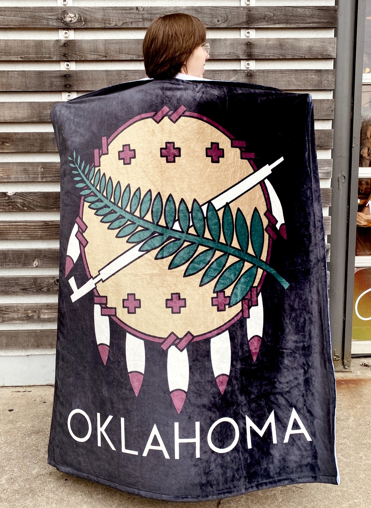 Osage Shield Microfleece Blanket Ida Red General Store