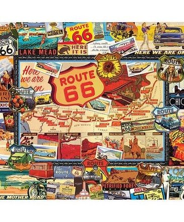 White Mountain Puzzles Route 66 Jigsaw Puzzle 1000 pc