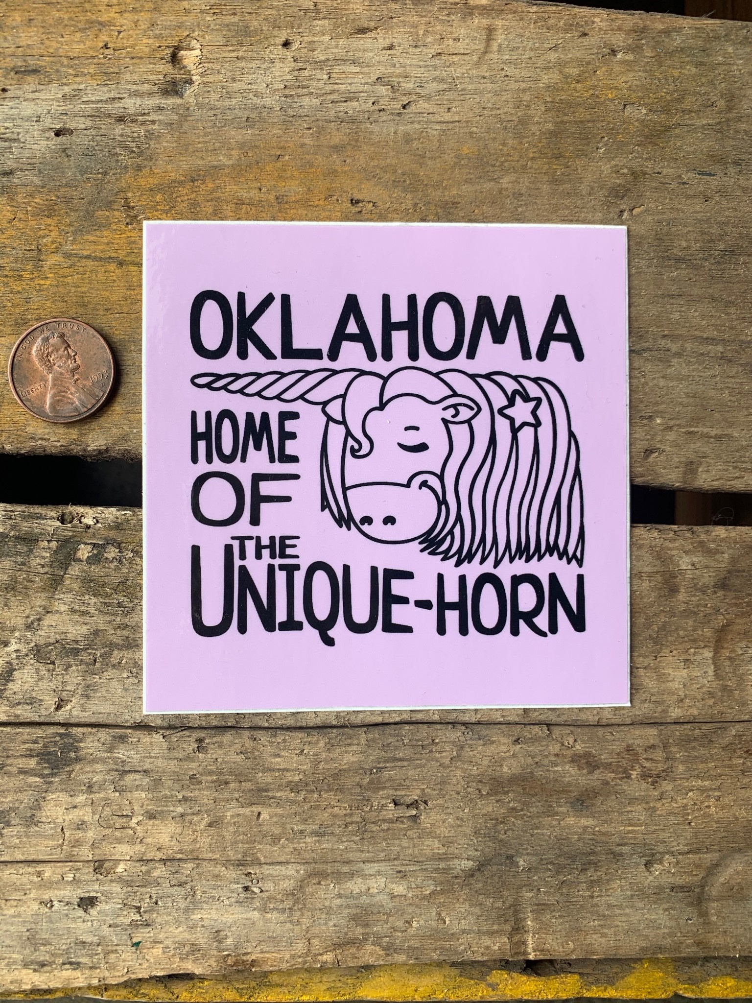Ida Red Oklahoma Unique-Horn Sticker