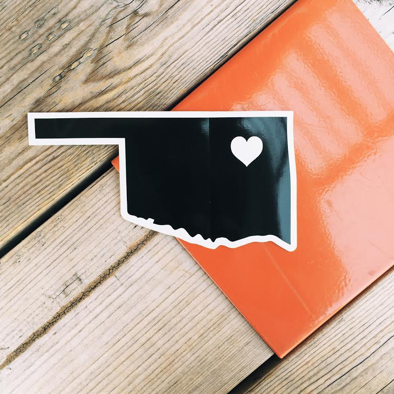 Ida Red Oklahoma Heart Sticker