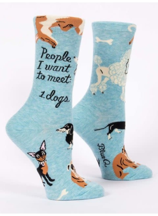 People To Meet Dogs Women's Crew Socks