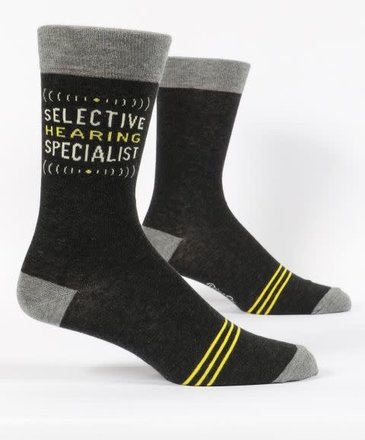 Blue Q Selective Hearing Men's Socks