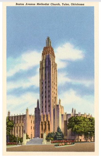 Found Image Press Methodist Church Tulsa Postcard
