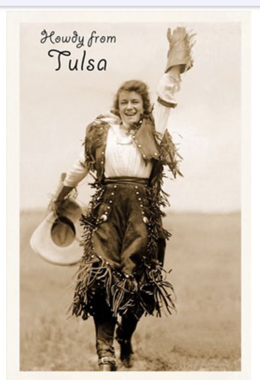 Found Image Press Howdy From Tulsa Postcard