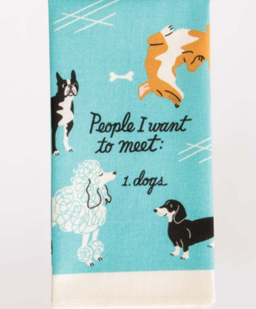 Blue Q People to Meet: Dogs Dish Towel
