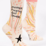 Blue Q Mother Fucking Girl Power Women's Crew Socks