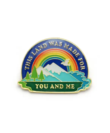 Lucky Horse Press This Land Is Your Land Enamel Pin