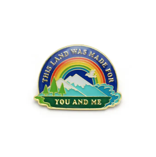 Lucky Horse Press This Land Is Your Land Enamel Pin