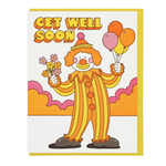 Lucky Horse Press Get Well Soon Happy Clown Card