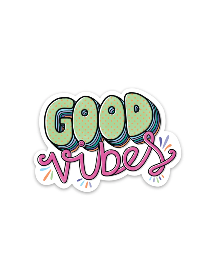 Good Vibes Hand Lettering Sticker