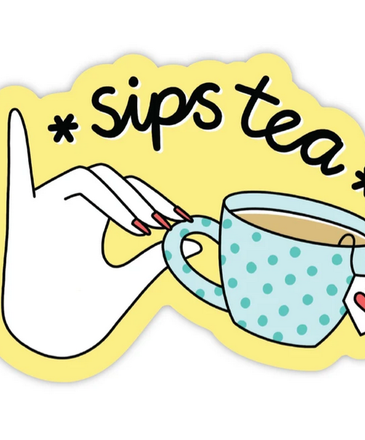 Big Moods Sips Tea Sticker