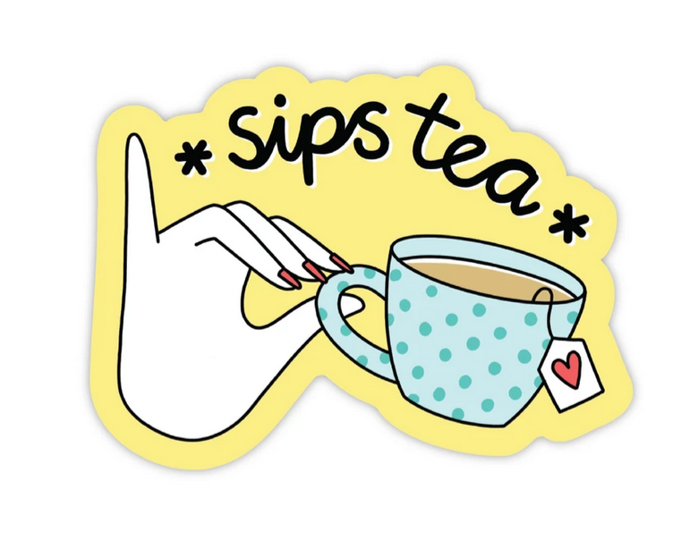 Big Moods Sips Tea Sticker