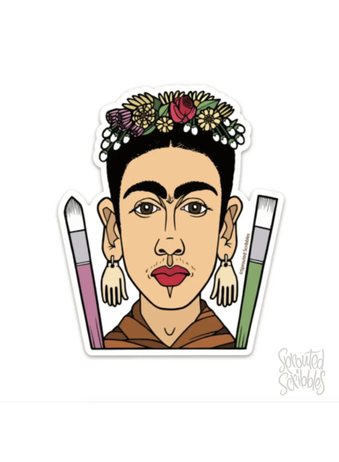 Frida Kahlo Caricature Sticker