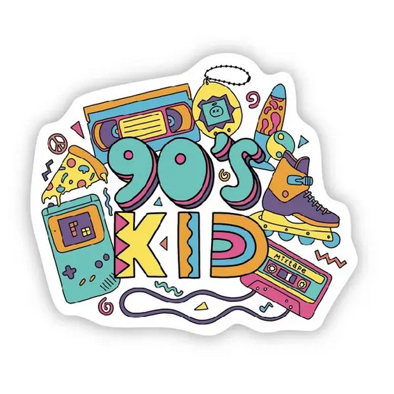 Big Moods 90s Kid Sticker