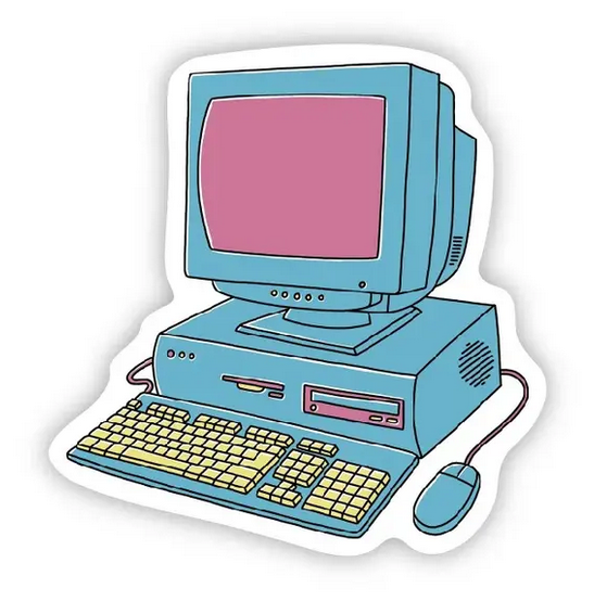Big Moods Computer Sticker - 90s Theme