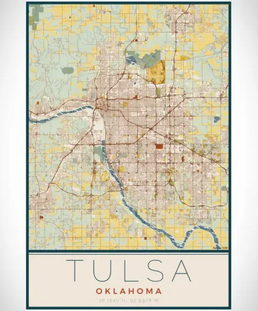 JACE.design Tulsa Map Print