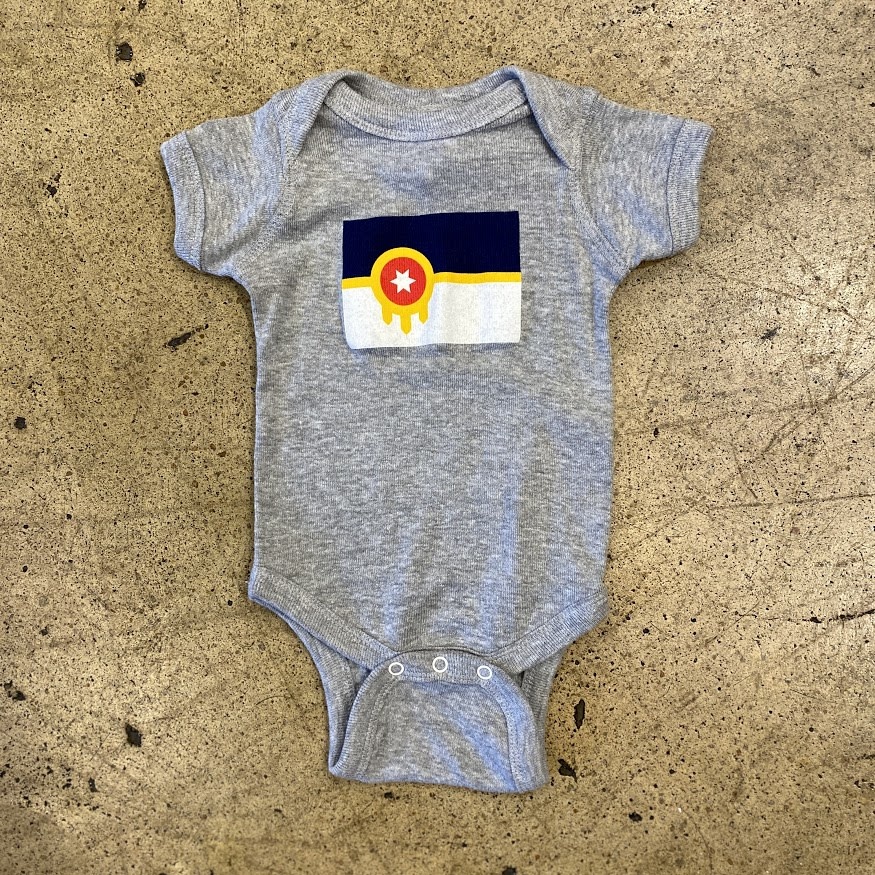 Ida Red Tulsa Flag Onesie