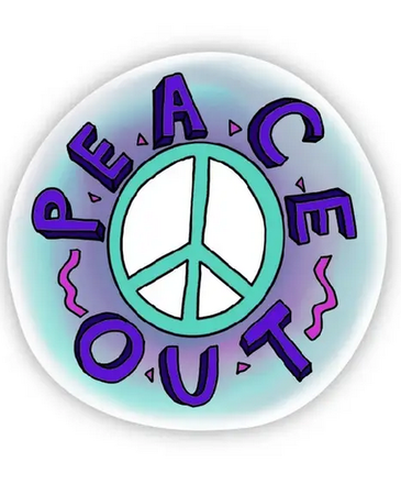 Big Moods Peace Out Sticker