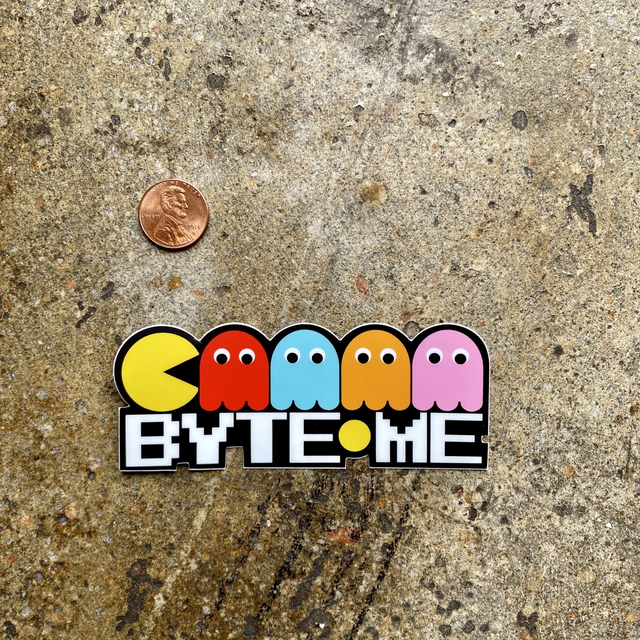 What's His Name Byte Me Sticker