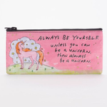 Blue Q Always Be a Unicorn Pencil Case