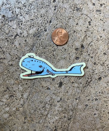 Ida Red Blue Whale Sticker