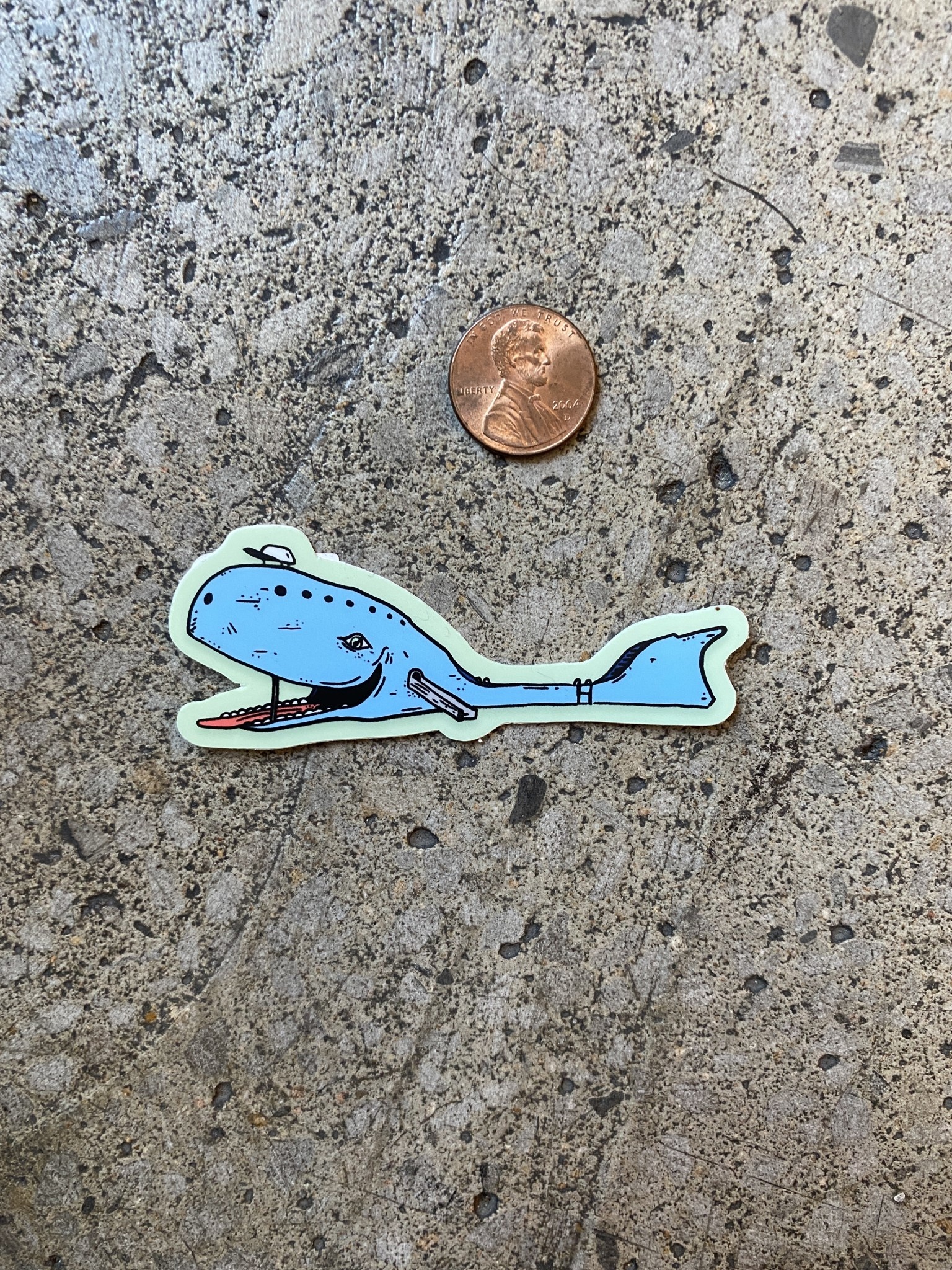 Ida Red Blue Whale Sticker