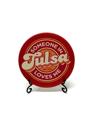 Ida Red Someone in Tulsa Loves Me Coasters - Red