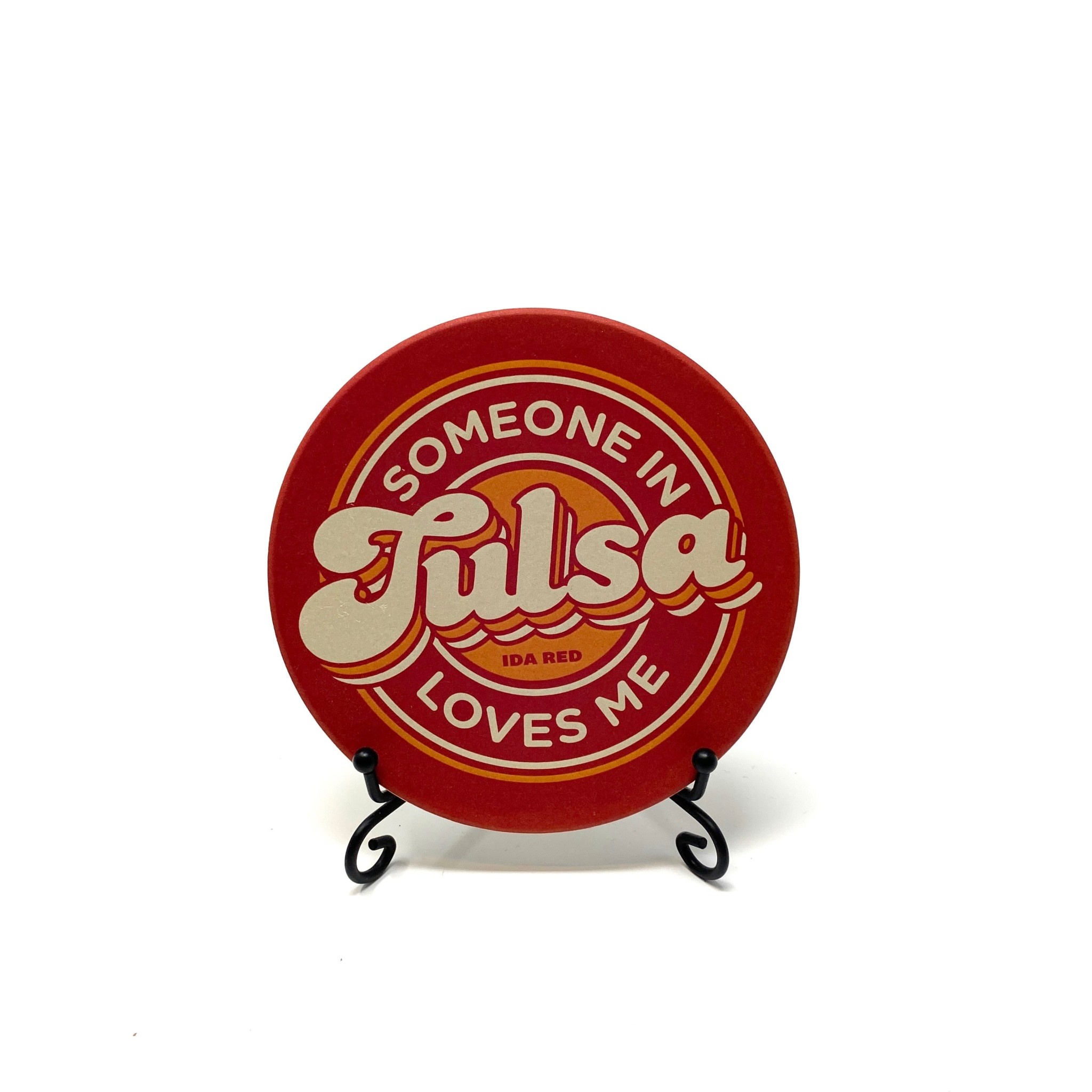 Ida Red Someone in Tulsa Loves Me Coasters - Red