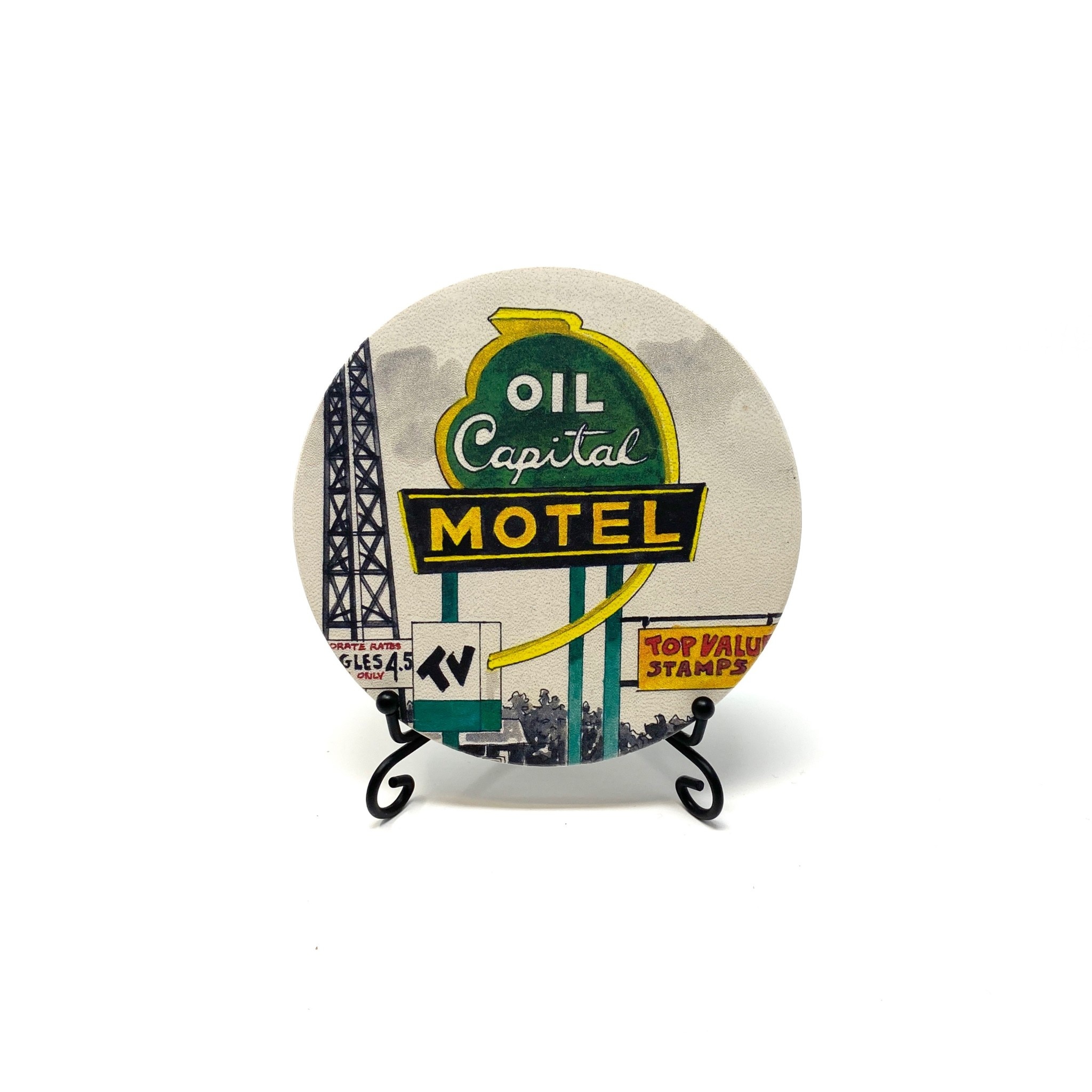 Tulsa In Ink Oil Capital Motel Coaster