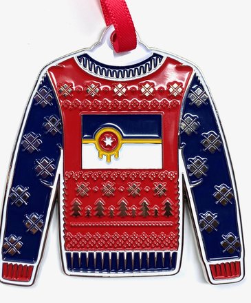 Ida Red Tulsa Flag Sweater Ornament