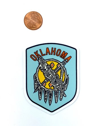 Livy Lu Oklahoma Shield Badge Sticker