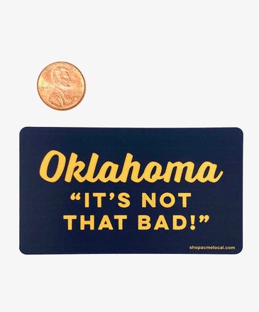 Ida Red Oklahoma Not That Bad Navy Sticker