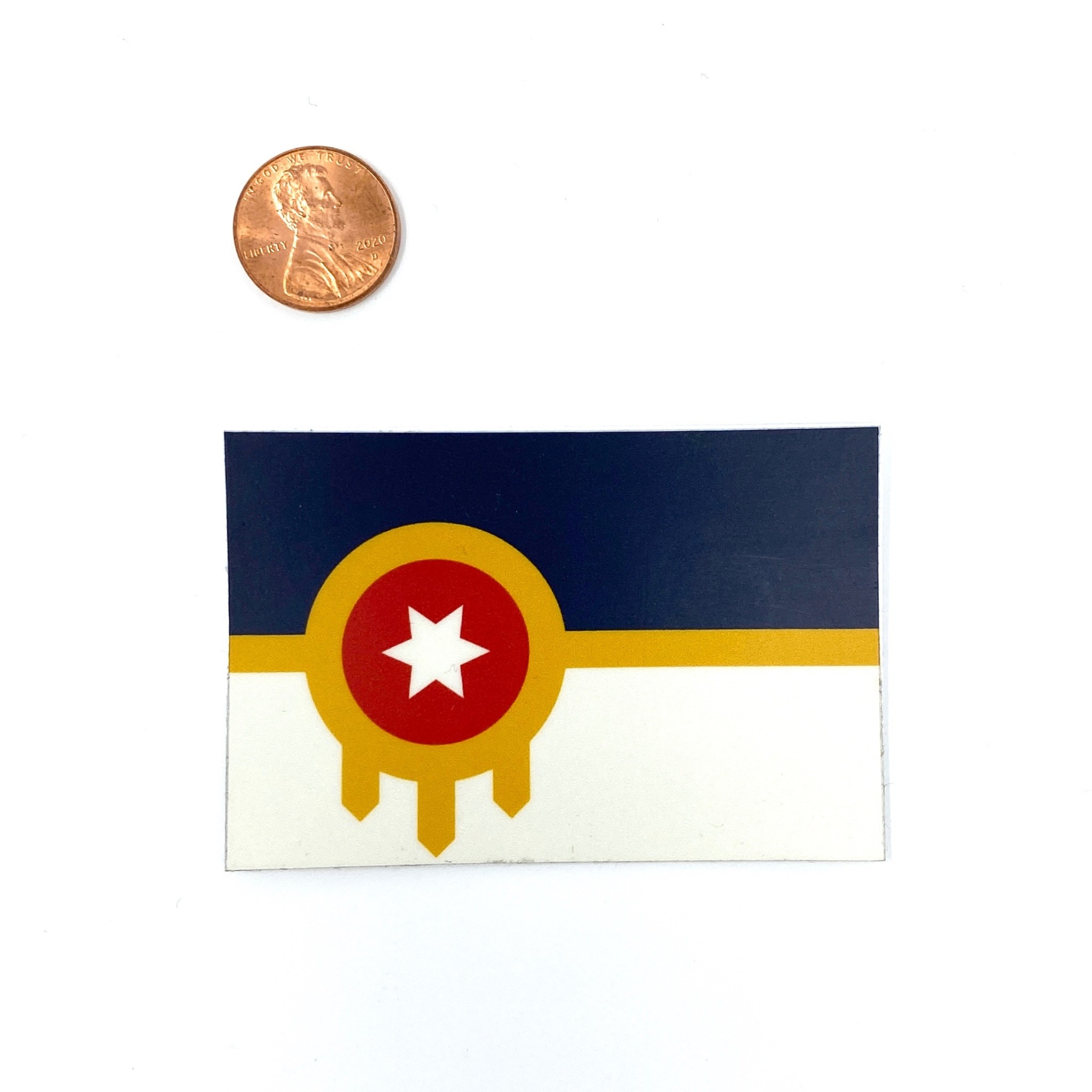 7 Stickers Free Shipping Waterproof Tulsa Oklahoma Flag Sticker Decal Mega Deal 