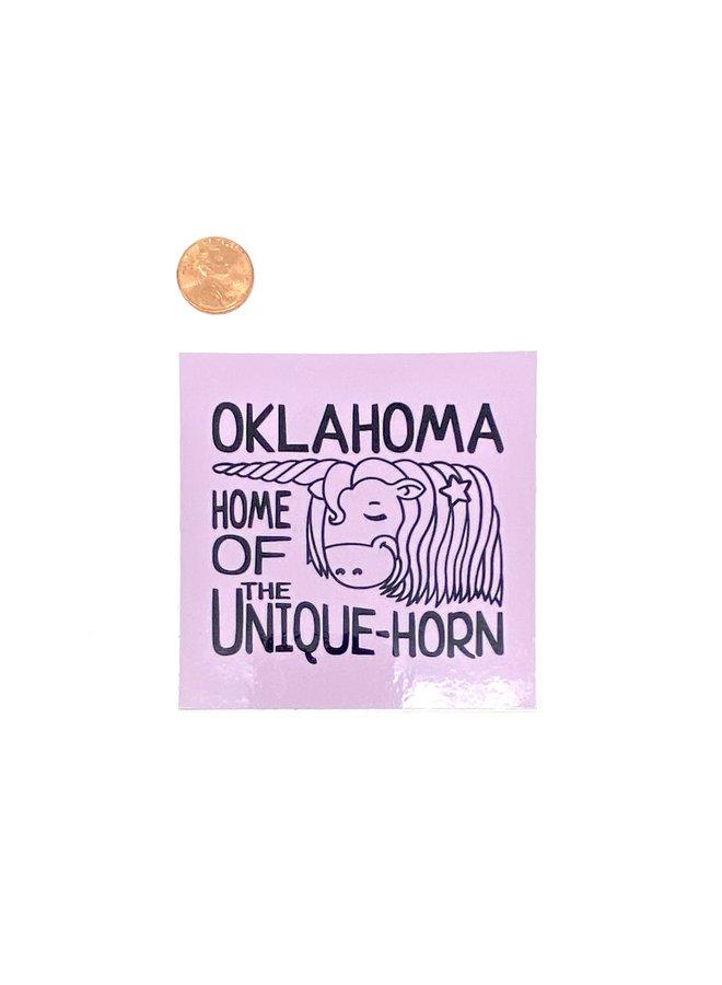 Oklahoma Unique-Horn Sticker