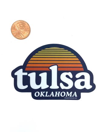 Ida Red Tulsa Navy Sunset Sticker