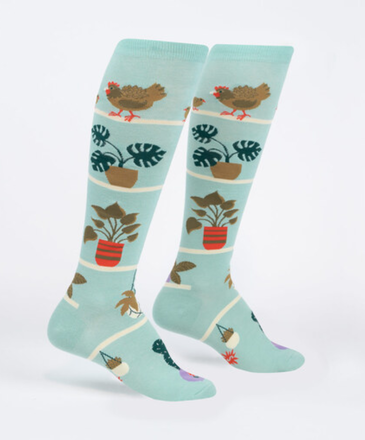 Sock It To Me Hen And Chicks High Knee Socks