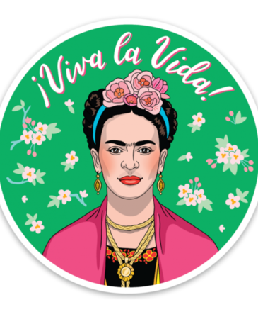The Found Frida With Pink Florals Sticker